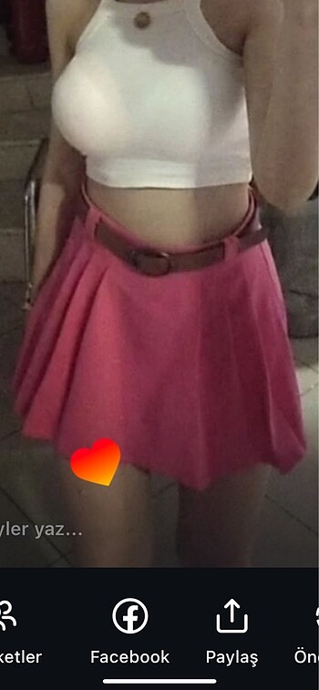 s Beden pembe Renk Şort etek pembe