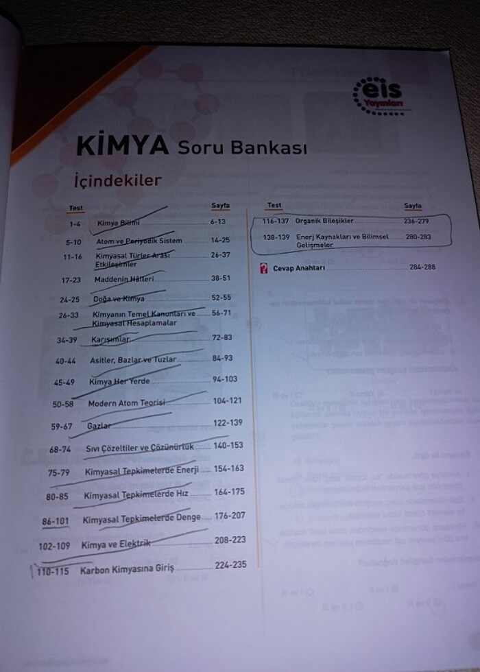 EİS YAYINLARI AYT KİMYA SORU BANKASI (ÖRNEKTİR)  - Görsel 2