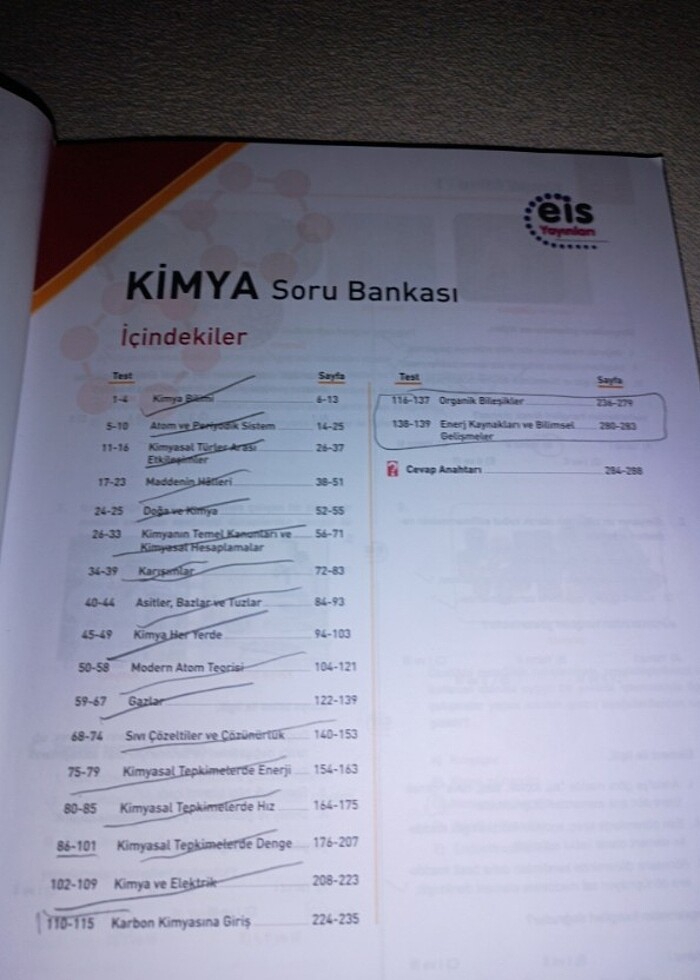 EİS YAYINLARI AYT KİMYA SORU BANKASI (ÖRNEKTİR)  - Görsel 3