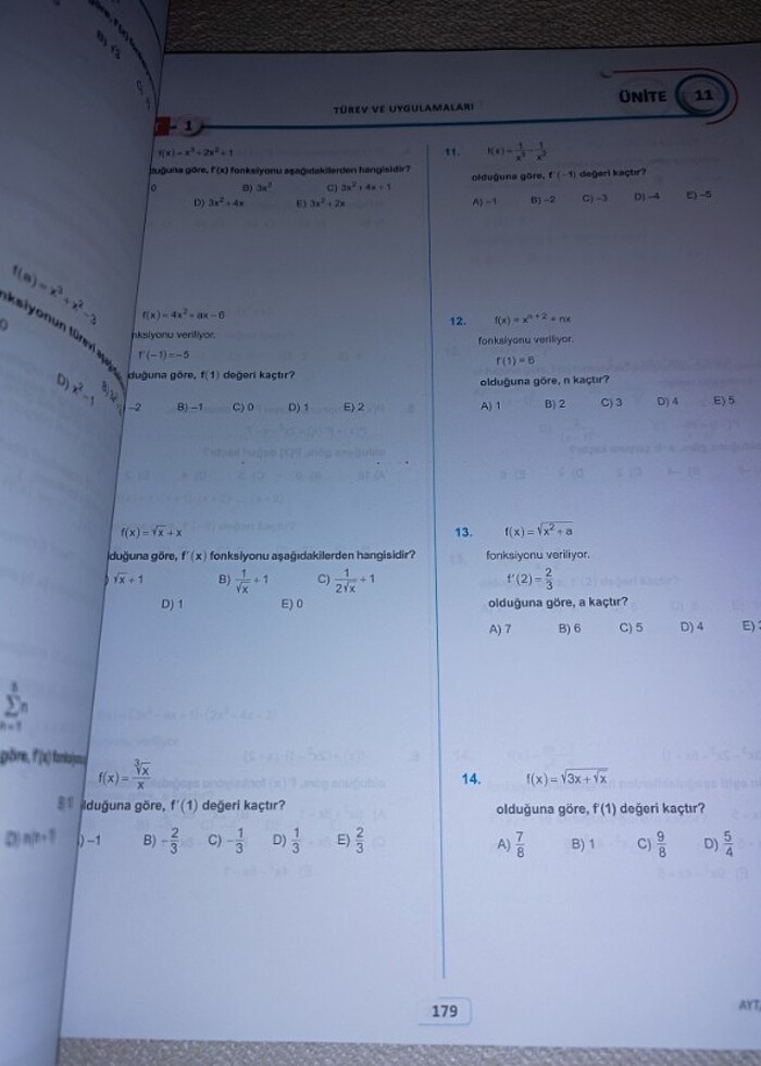 AÇI YAYINLARI AYT MATEMATİK SORU Bankası (2019) - Görsel 4