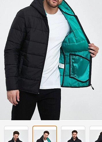 Erkek mevsimlik kapüşonlu mont  - Görsel 4