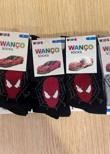 Erkek Çocuk Örümcek Adam Desenli Çok Renkli Çorap - Görsel 2