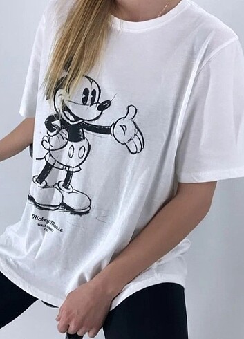 l Beden beyaz Renk Baskılı T-shirt 
