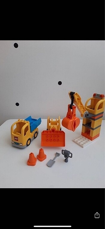 Lego duplo inşaat kepçe kamyon