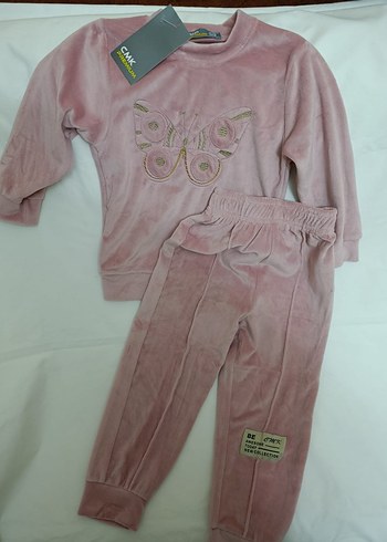 Dantel Detaylı Pembe Kız Bebek Takımı - Görsel 2