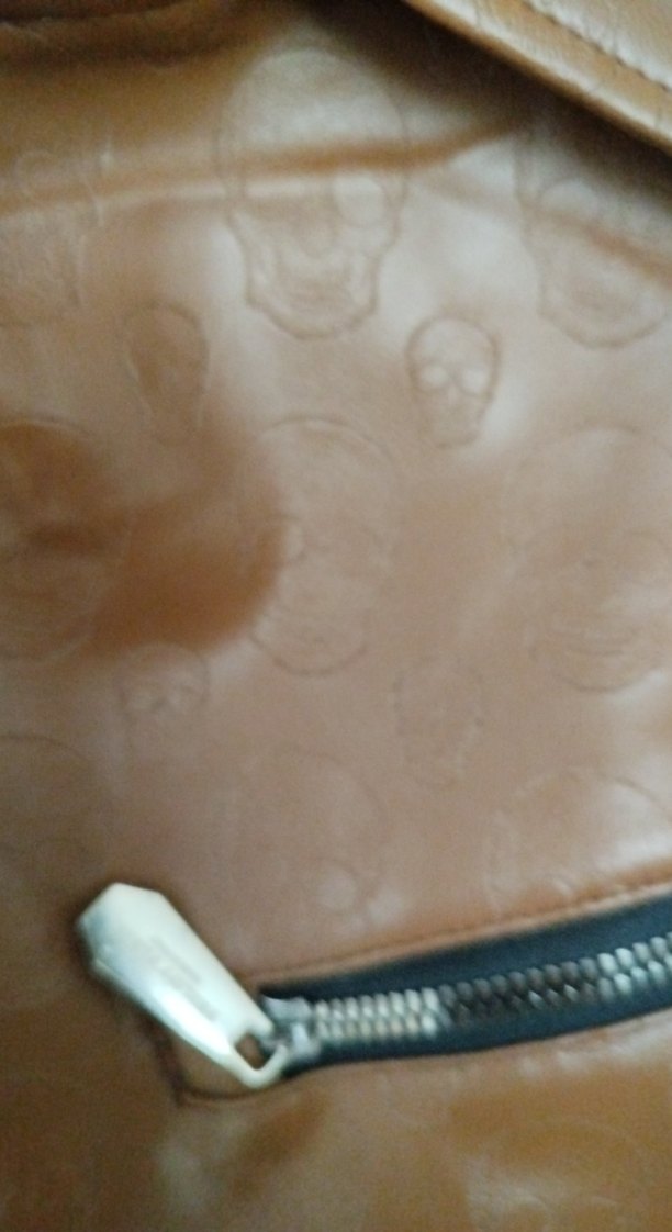 Kadın Kahverengi Deri Biker Ceket - Görsel 3