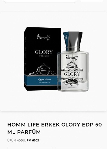 EDP Glory For Men Parfüm Homm Life