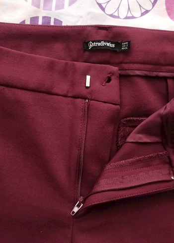 Bordo Kumaş Pantolon