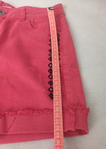 Nakışlı Pembe Kız Şortu - Görsel 7