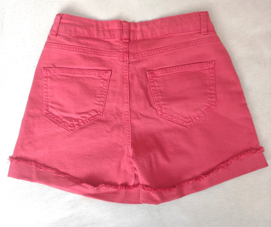 Nakışlı Pembe Kız Şortu - Görsel 2