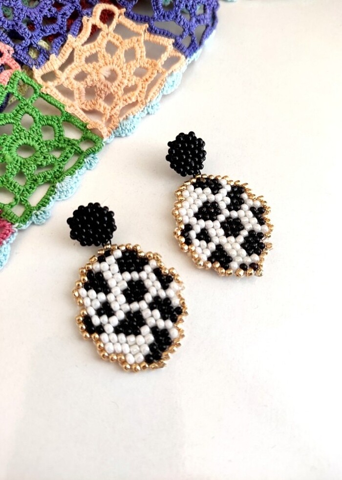 Boncuk küpe - Görsel 4