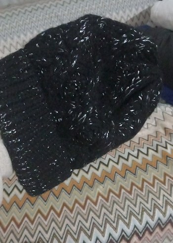 Kadın Siyah Örgü Goth Bere - Görsel 2