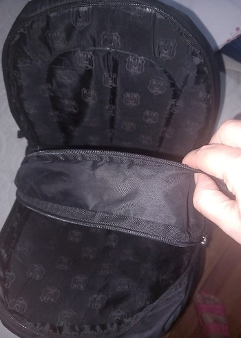 Siyah Baskılı Erkek Sırt Çantası - Görsel 4