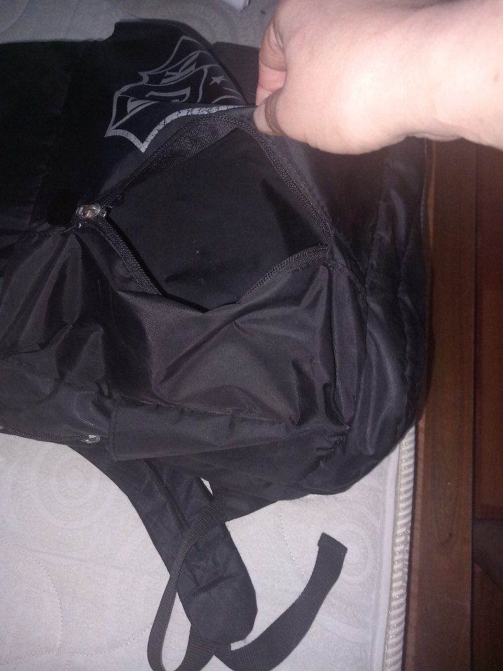 Siyah Baskılı Erkek Sırt Çantası - Görsel 5