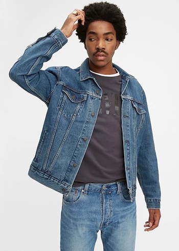 Erkek Mavi Denim Ceket - Görsel 3