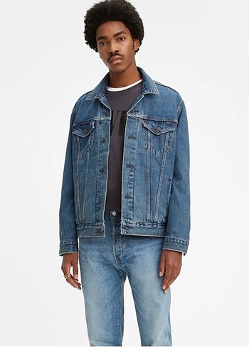 Erkek Mavi Denim Ceket - Görsel 2