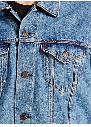 Erkek Mavi Denim Ceket - Görsel 4