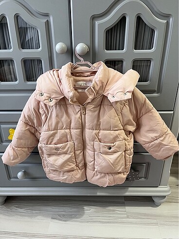ZARA PEMBE KIZ COCUK MONT