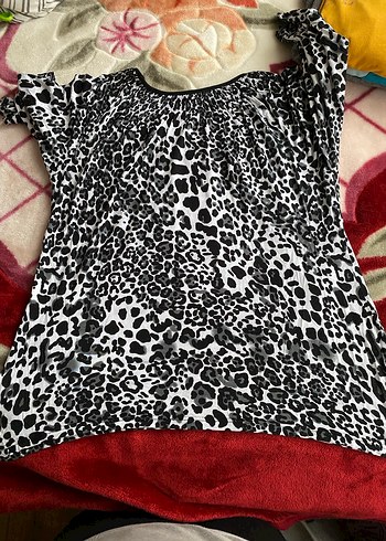 Gri Desenli Uzun Kollu Salaş Bluz - Görsel 3