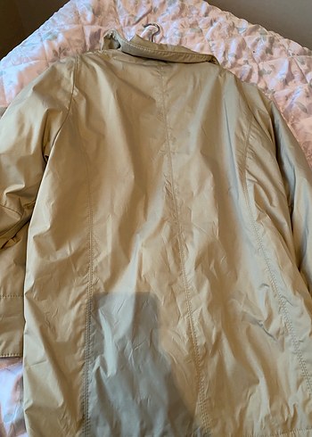 Bej Midi Hamile Ceketi Fermuarlı - Görsel 5