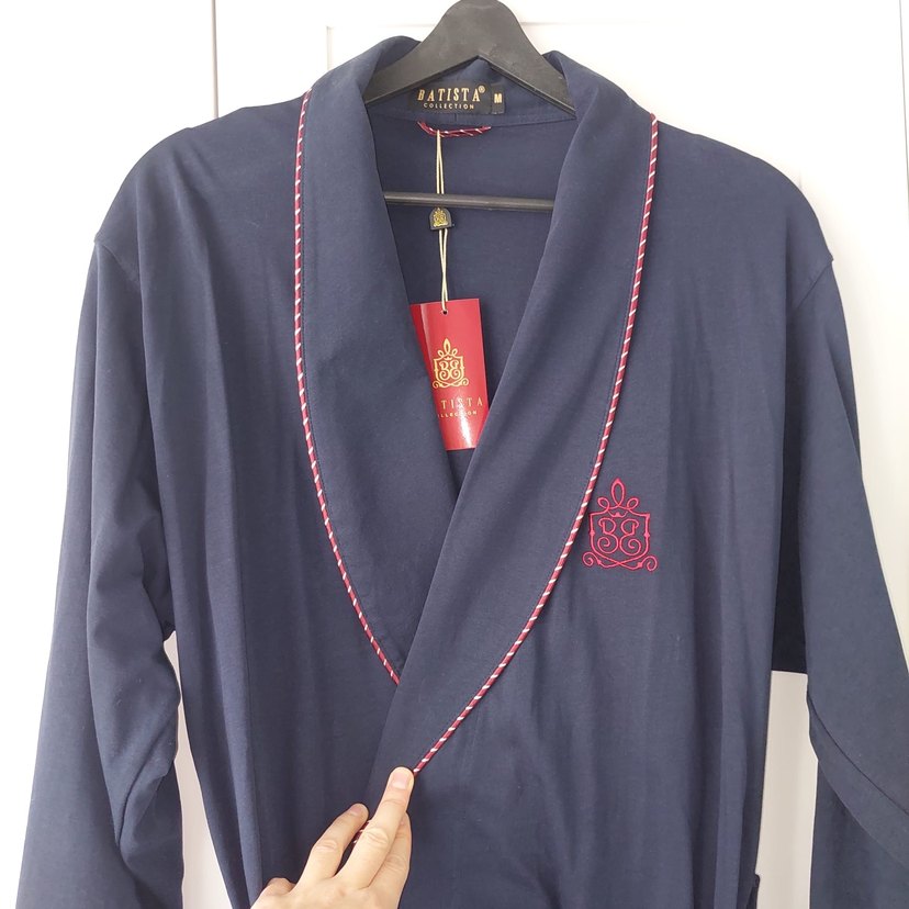 Koyu Mavi Uzun Kadın Sabahlık - Görsel 3