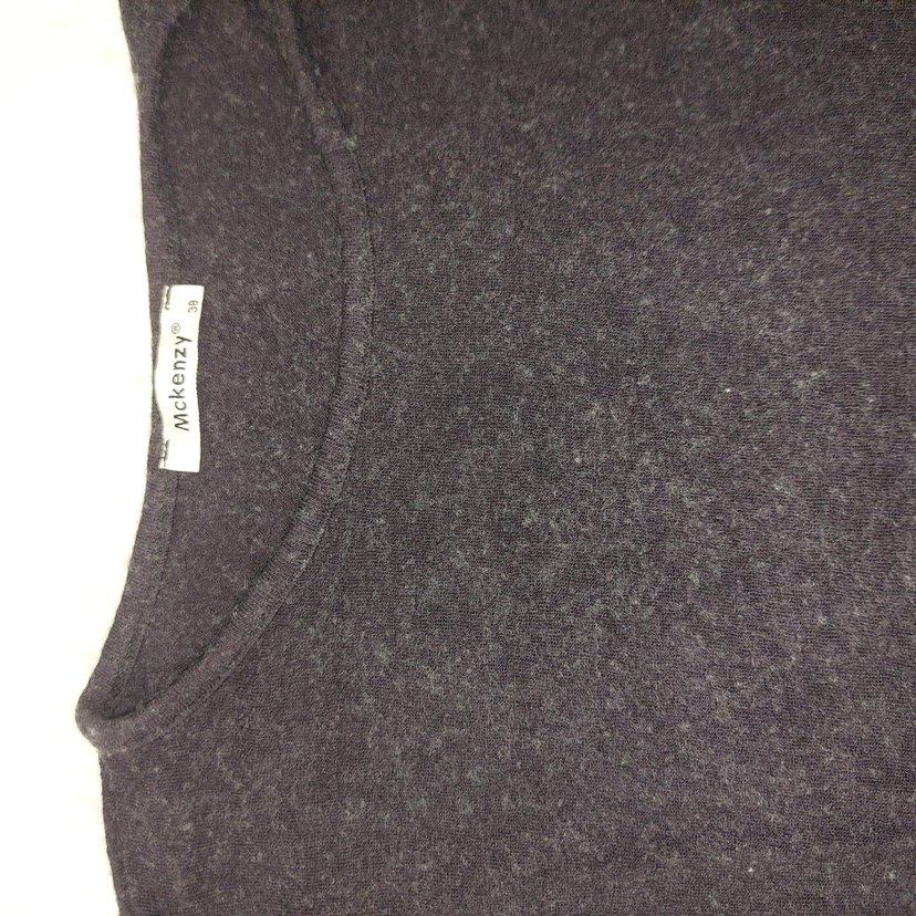 Gri Uzun Kollu Triko Kadın Kazak - Görsel 2