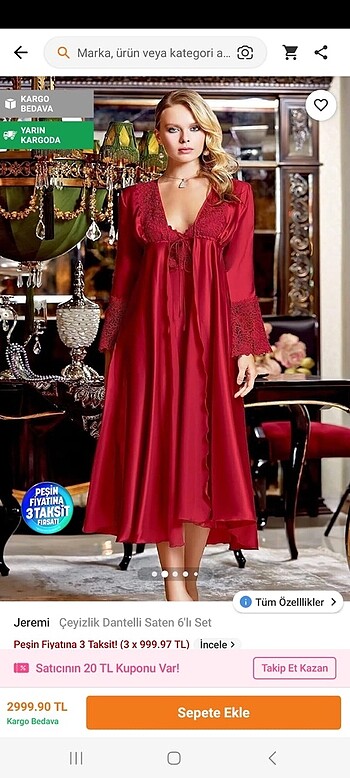 Çeyizlik gecelik takımı - Görsel 7