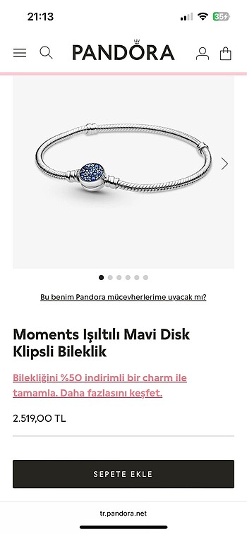  Beden Pandora Bileklik