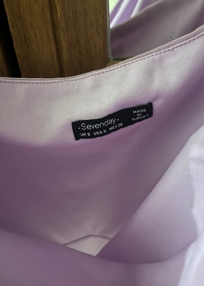 Lila renk elbise - Görsel 2