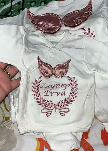 İşlemeli Beyaz Bebek hastane çıkışı - Görsel 6