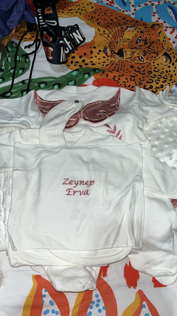 İşlemeli Beyaz Bebek hastane çıkışı - Görsel 4