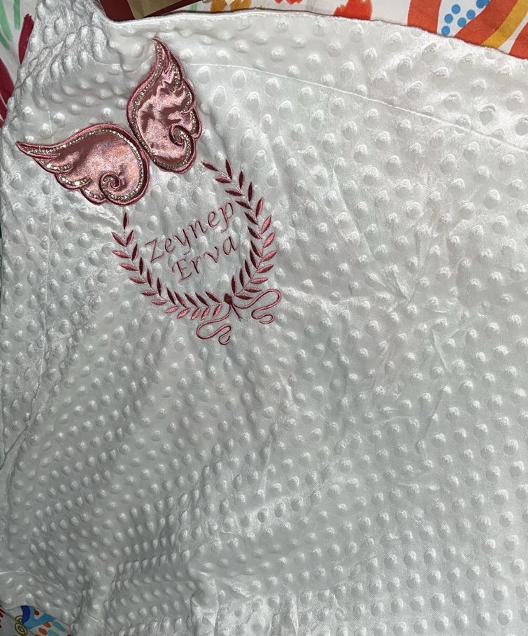 İşlemeli Beyaz Bebek hastane çıkışı - Görsel 2