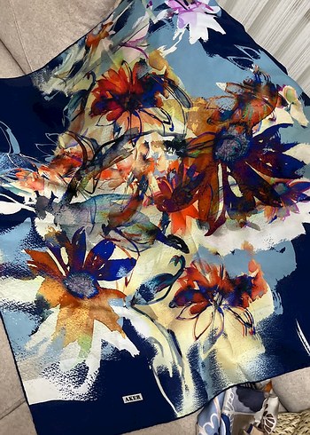 Aker marka ipek şal Çok Renkli Bohem - Görsel 2