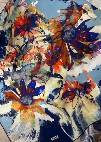 Aker marka ipek şal Çok Renkli Bohem - Görsel 4