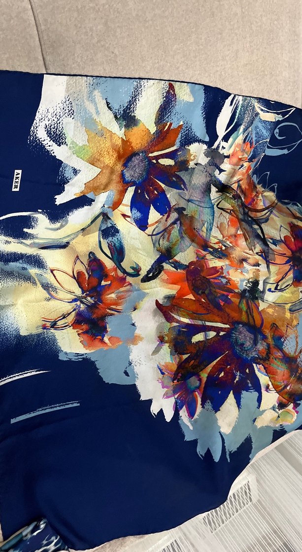 Aker marka ipek şal Çok Renkli Bohem - Görsel 3