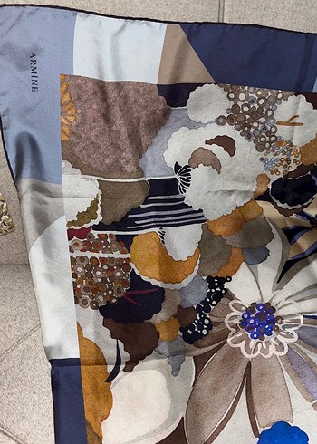 Armine Çiçek Desenli Çok Renkli Bohem Kadın şal - Görsel 2