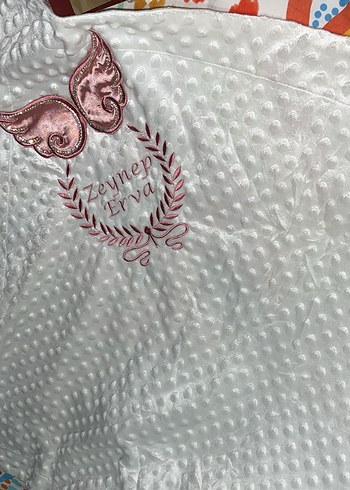 Bebek Kız Beyaz Baskılı Fermuarlı Hastane Kıyafeti - Görsel 6