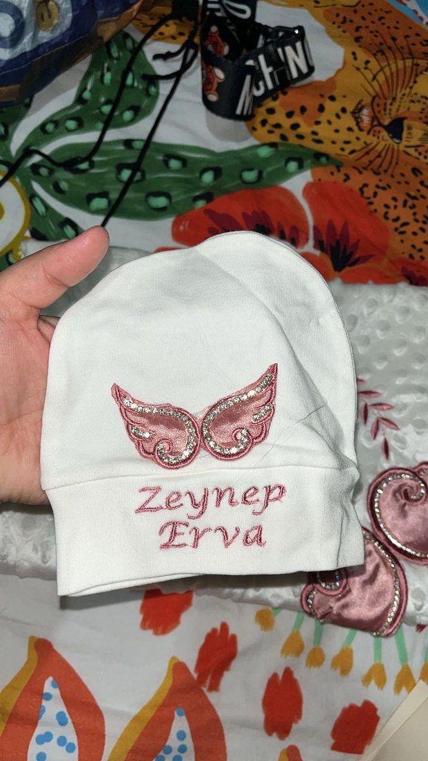 Bebek Kız Beyaz Baskılı Fermuarlı Hastane Kıyafeti - Görsel 5