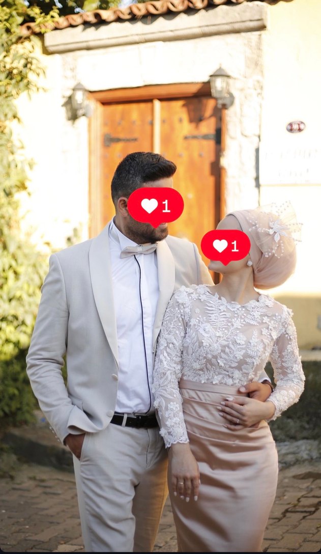 Dantel Detaylı Beyaz Midi Nişan Elbisesi - Görsel 2