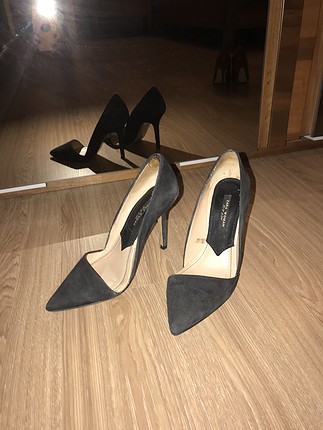 Zara Zara süet siyah stiletto