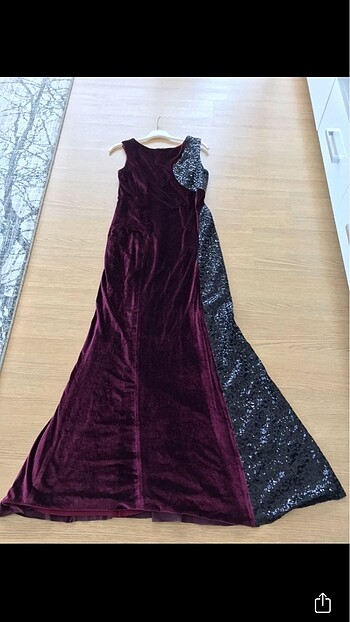 Zara Kadife şık uzun elbise
