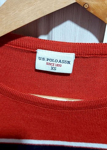 Kırmızı Çizgili Kadın Pamuklu Triko Kazak - Görsel 3