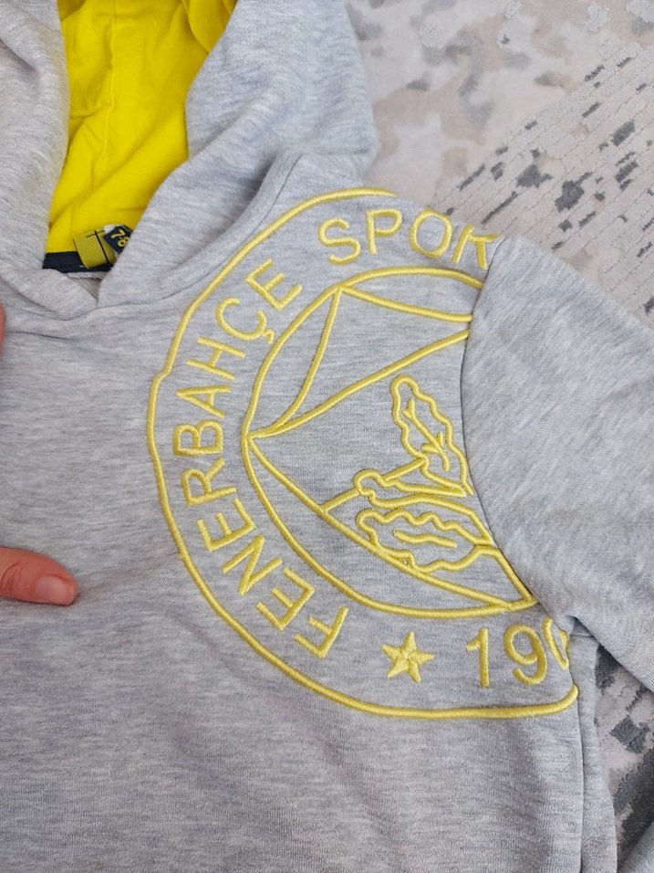 fenerbahce Gri Kapüşonlu Erkek Sweatshirt - Görsel 2