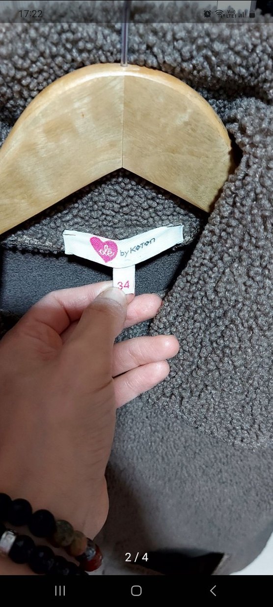 Peluş Detaylı Midi Kadın Ceket - Görsel 2