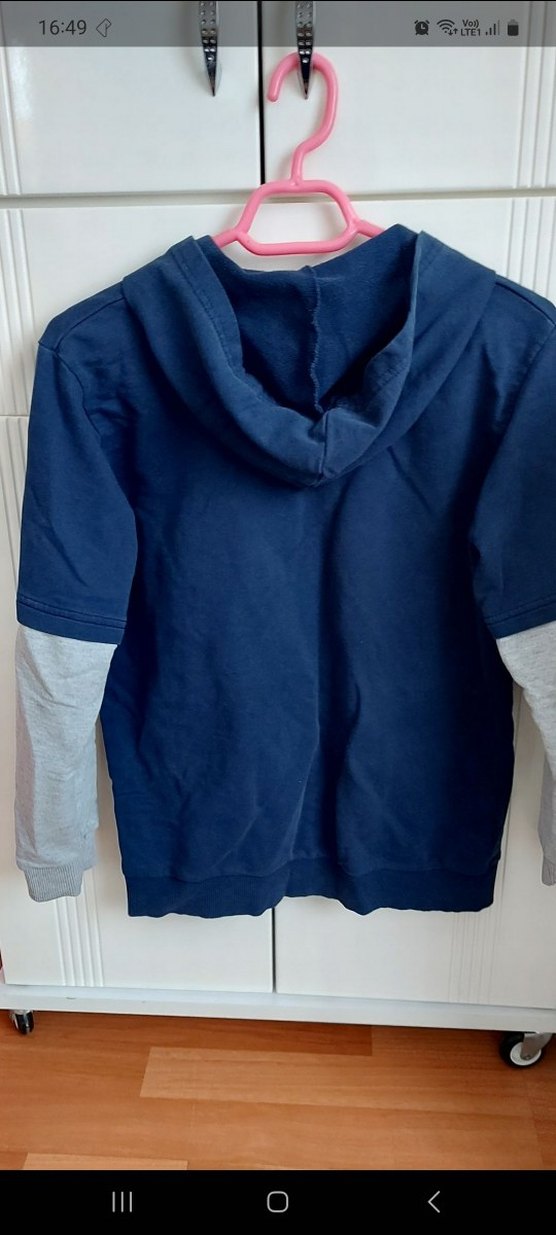 Kapüşonlu Fermuarlı Erkek Sweatshirt - Görsel 2