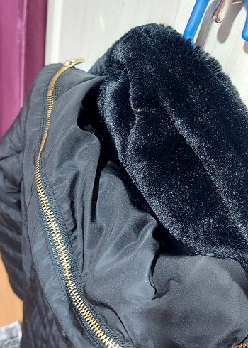 zara Siyah Fermuarlı Kadın Kışlık Mont - Görsel 7