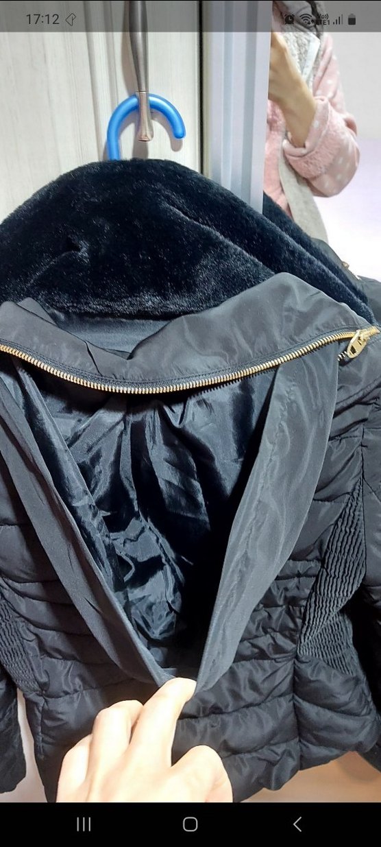 zara Siyah Fermuarlı Kadın Kışlık Mont - Görsel 4