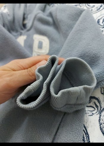 GAP Kapüşonlu Gri Erkek Çocuk Sweatshirt - Görsel 3