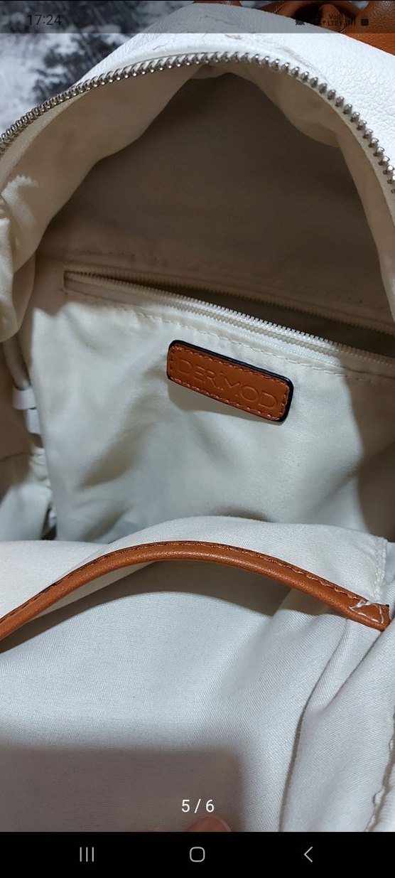 derimod aBeyaz Deri Kadın Sırt Çantası - Görsel 5