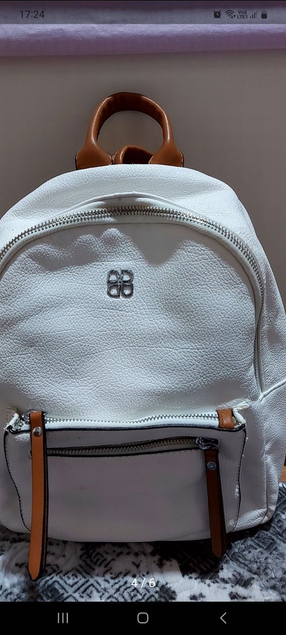 derimod aBeyaz Deri Kadın Sırt Çantası - Görsel 4